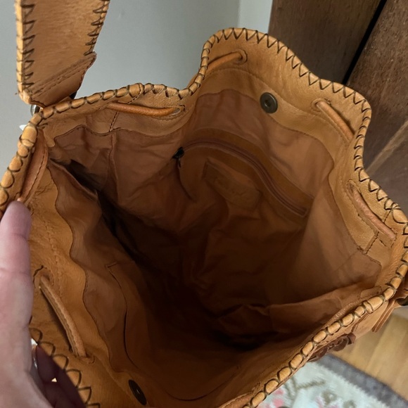 Free People Orange Fringe Tote/Hobo bag - Picture 3 of 14